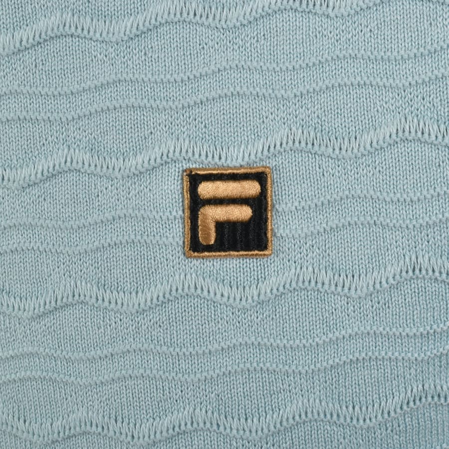 Image number 3 for Fila Textured Knit T Shirt Blue