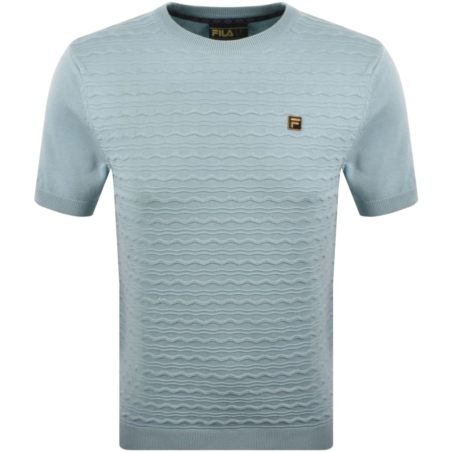 Image number 1 for Fila Textured Knit T Shirt Blue