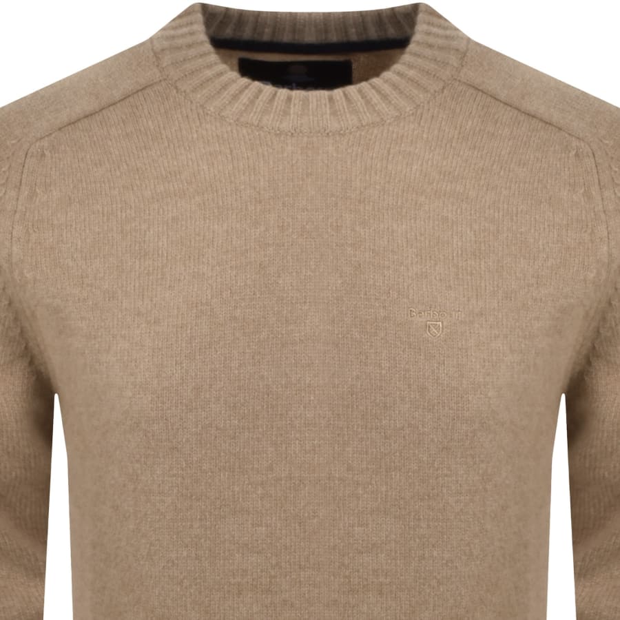 Image number 2 for Barbour Newtown Crew Jumper Beige