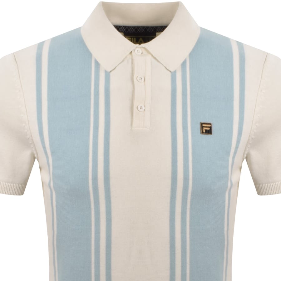 Image number 2 for Fila Buddy Bowling Knit Polo T Shirt Cream