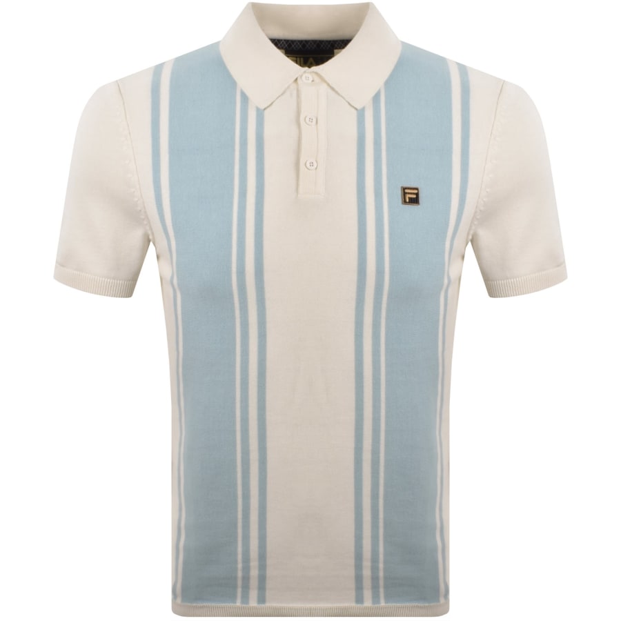 Image number 1 for Fila Buddy Bowling Knit Polo T Shirt Cream