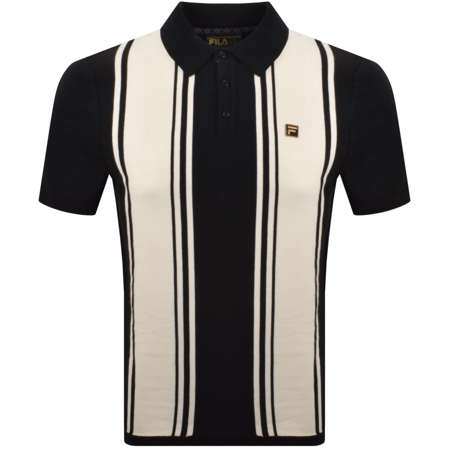 Image number 1 for Fila Buddy Bowling Knit Polo T Shirt Black