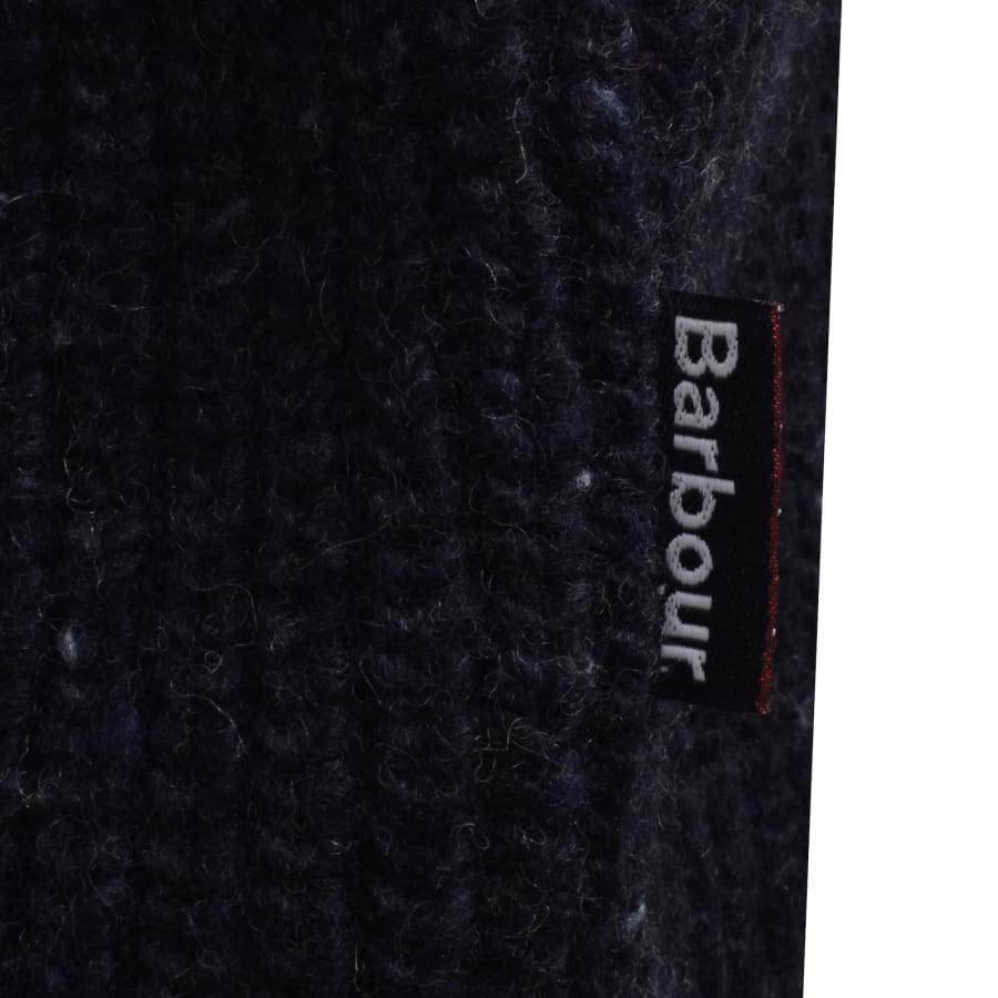 Image number 3 for Barbour Fleck Quarter Zip Jumper Navy