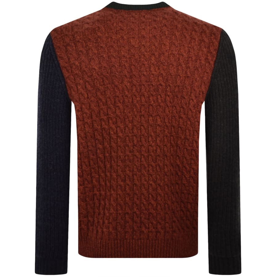 Image number 5 for Barbour X Paul Smith Cable Knit Jumper Green