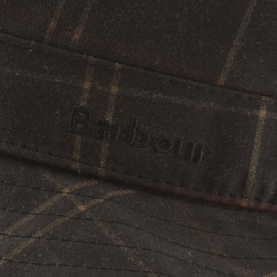 Image number 4 for Barbour Wax Bucket Hat Dress Tartan Brown