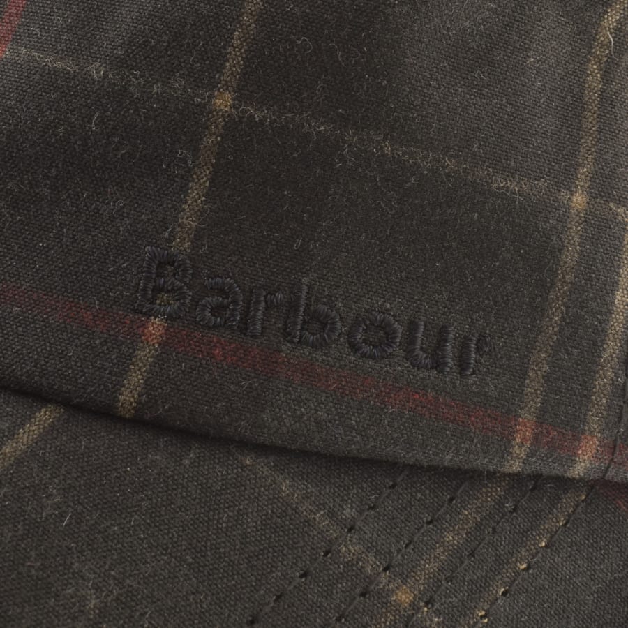 Image number 4 for Barbour Wax Tartan Cap Dress Tartan Brown