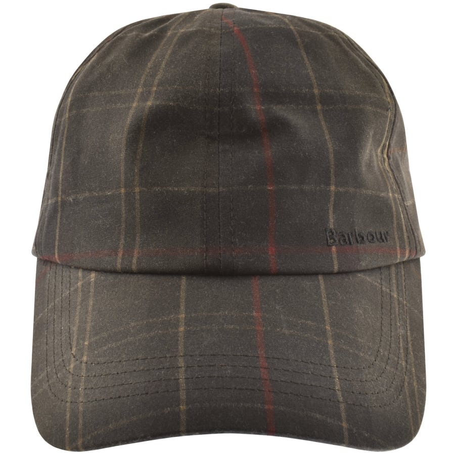 Image number 1 for Barbour Wax Tartan Cap Dress Tartan Brown