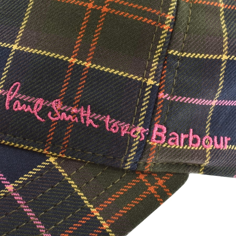Image number 4 for Barbour X Paul Smith Tartan Cap Green