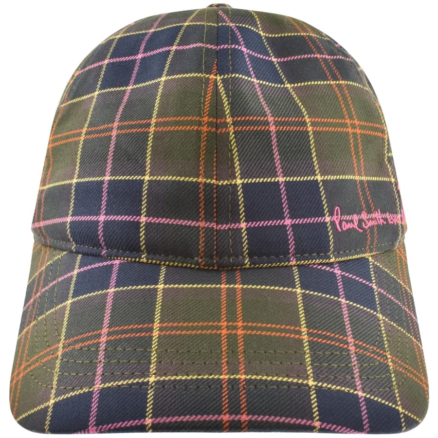 Image number 1 for Barbour X Paul Smith Tartan Cap Green