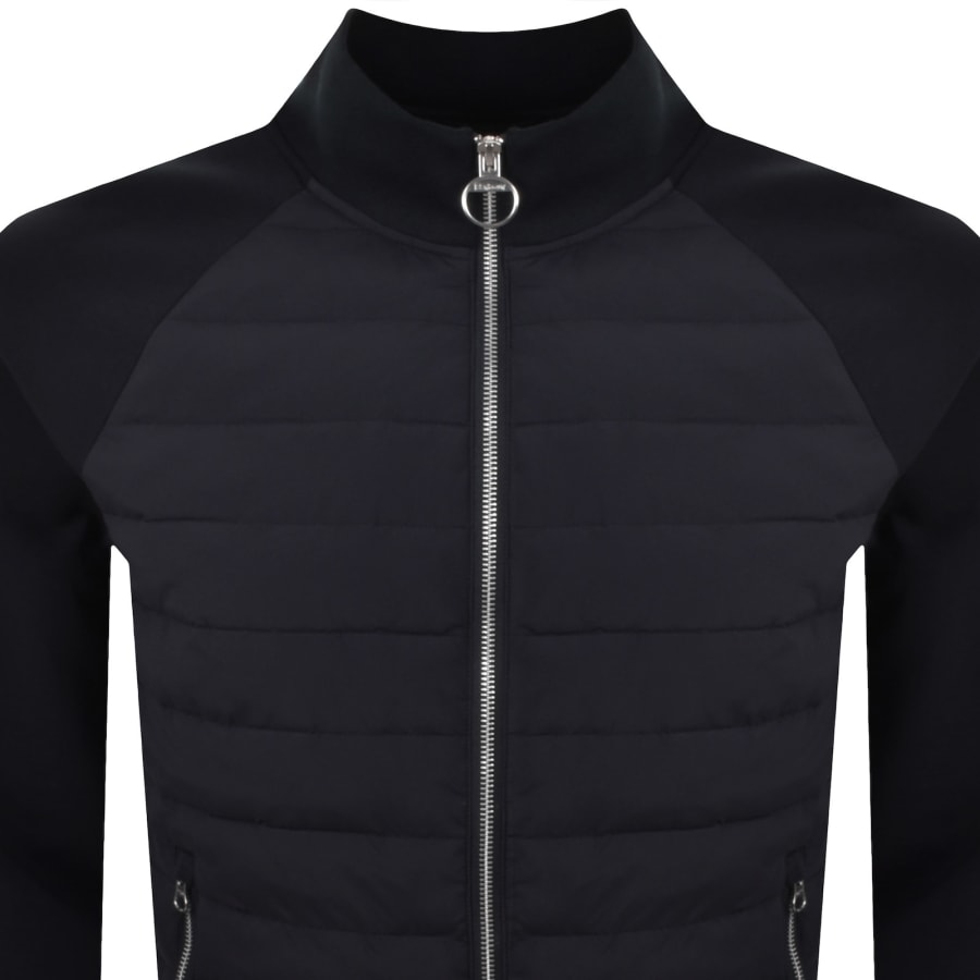 Image number 2 for Barbour Thornton Quilted Sweatshirt Navy