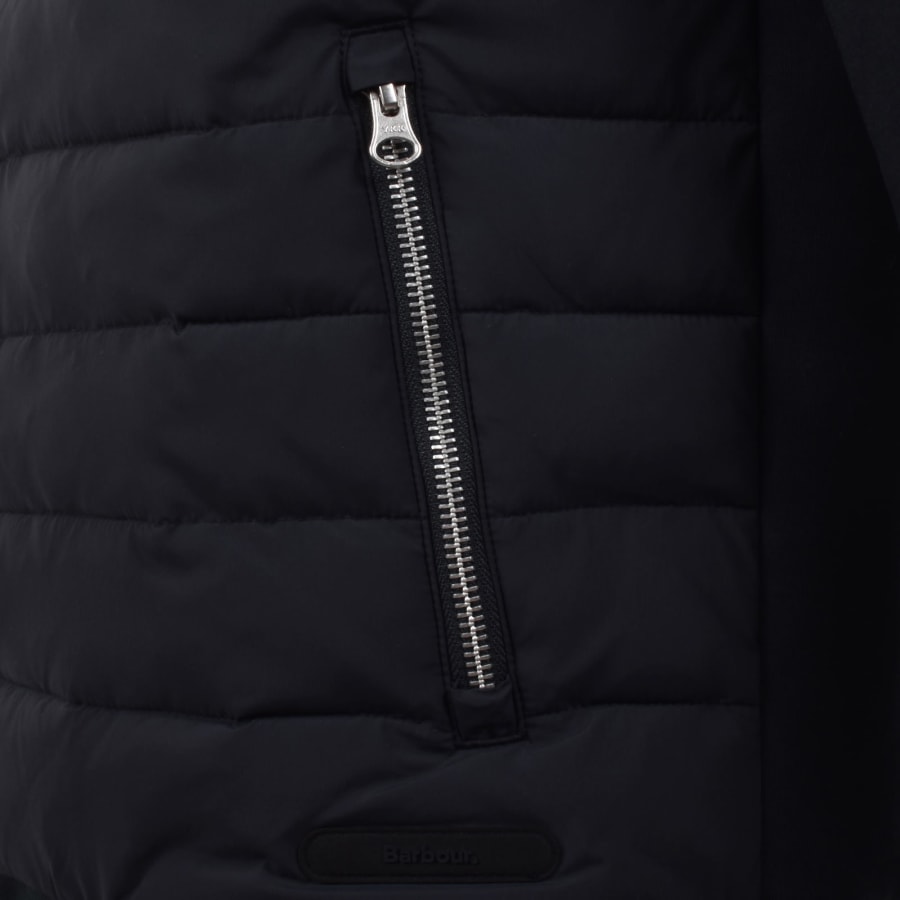 Image number 4 for Barbour Thornton Quilted Sweatshirt Navy