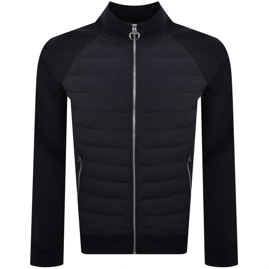 Image number 1 for Barbour Thornton Quilted Sweatshirt Navy