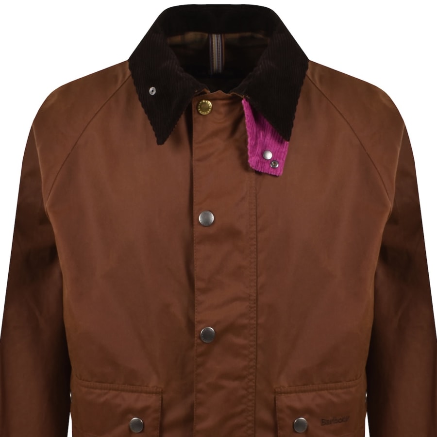 Image number 2 for Barbour X Paul Smith Wax Transport Jacket Brown