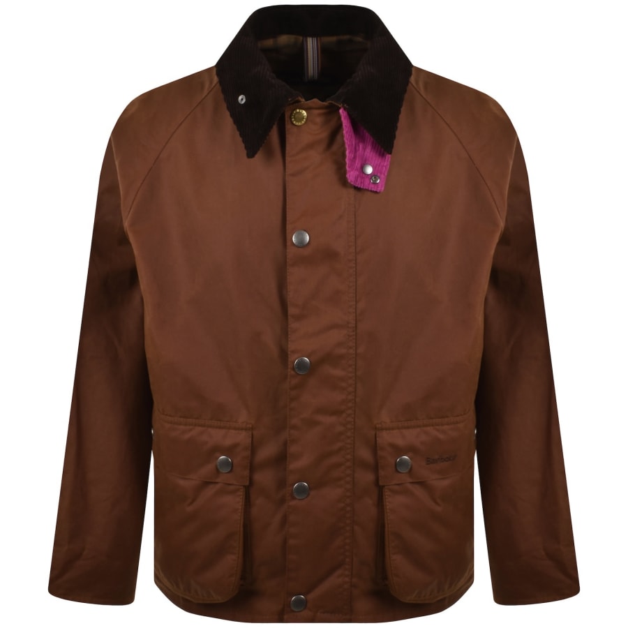 Image number 1 for Barbour X Paul Smith Wax Transport Jacket Brown