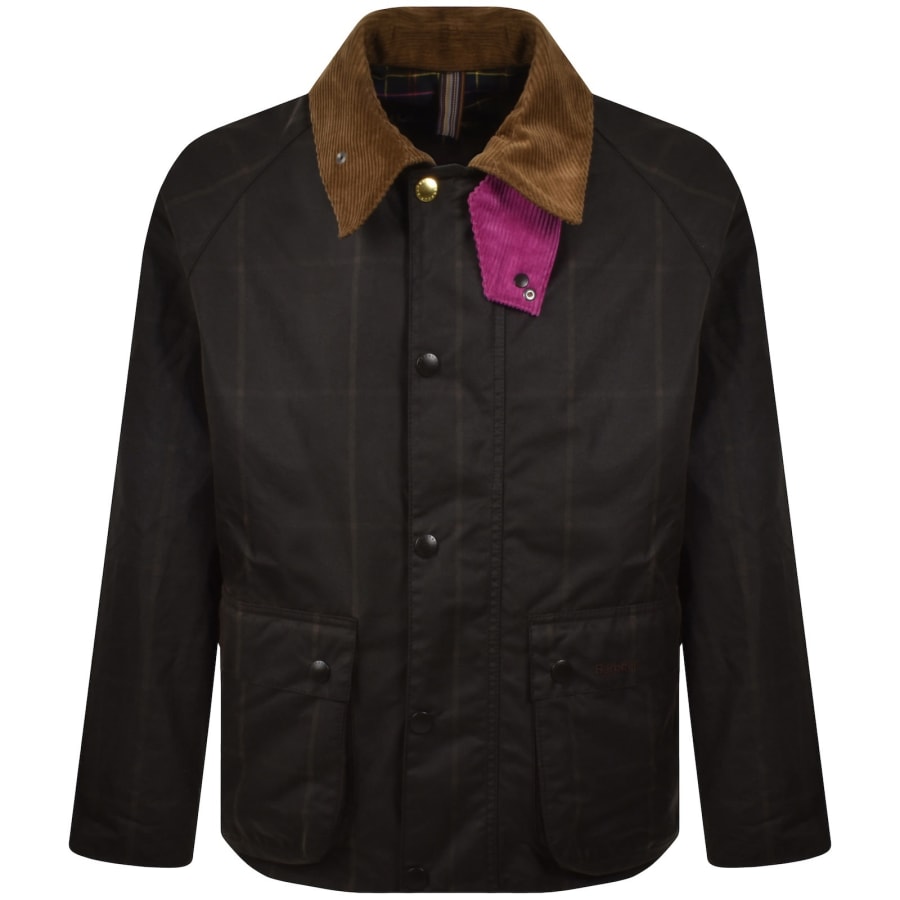 Image number 1 for Barbour X Paul Smith Wax Transport Jacket Brown