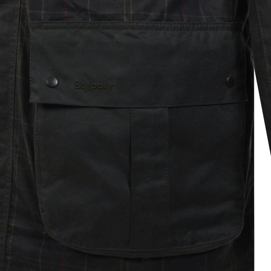 Image number 2 for Barbour Icons Durham Wax Jacket Green