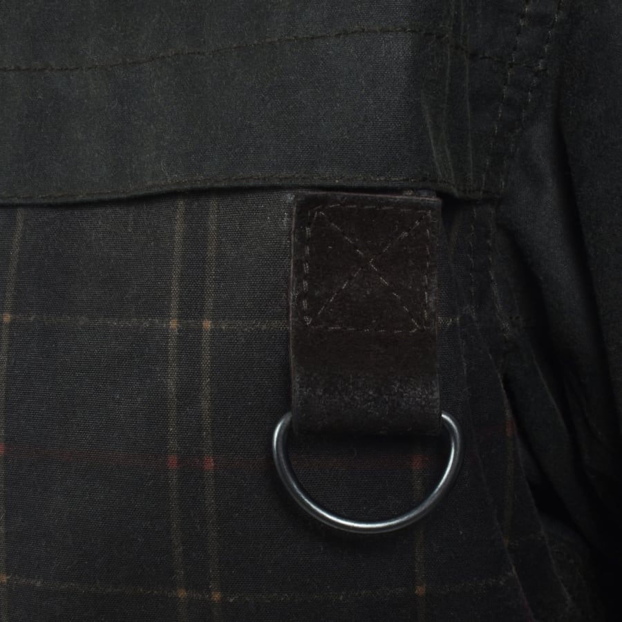 Image number 4 for Barbour Icons Durham Wax Jacket Green