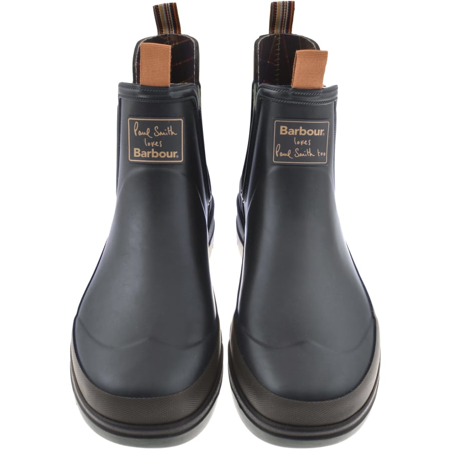 Image number 3 for Barbour X Paul Smith Chelsea Welly Navy