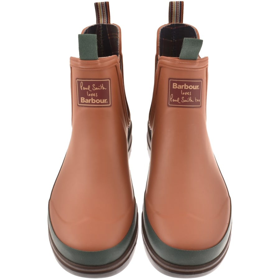 Image number 3 for Barbour X Paul Smith Chelsea Welly Brown