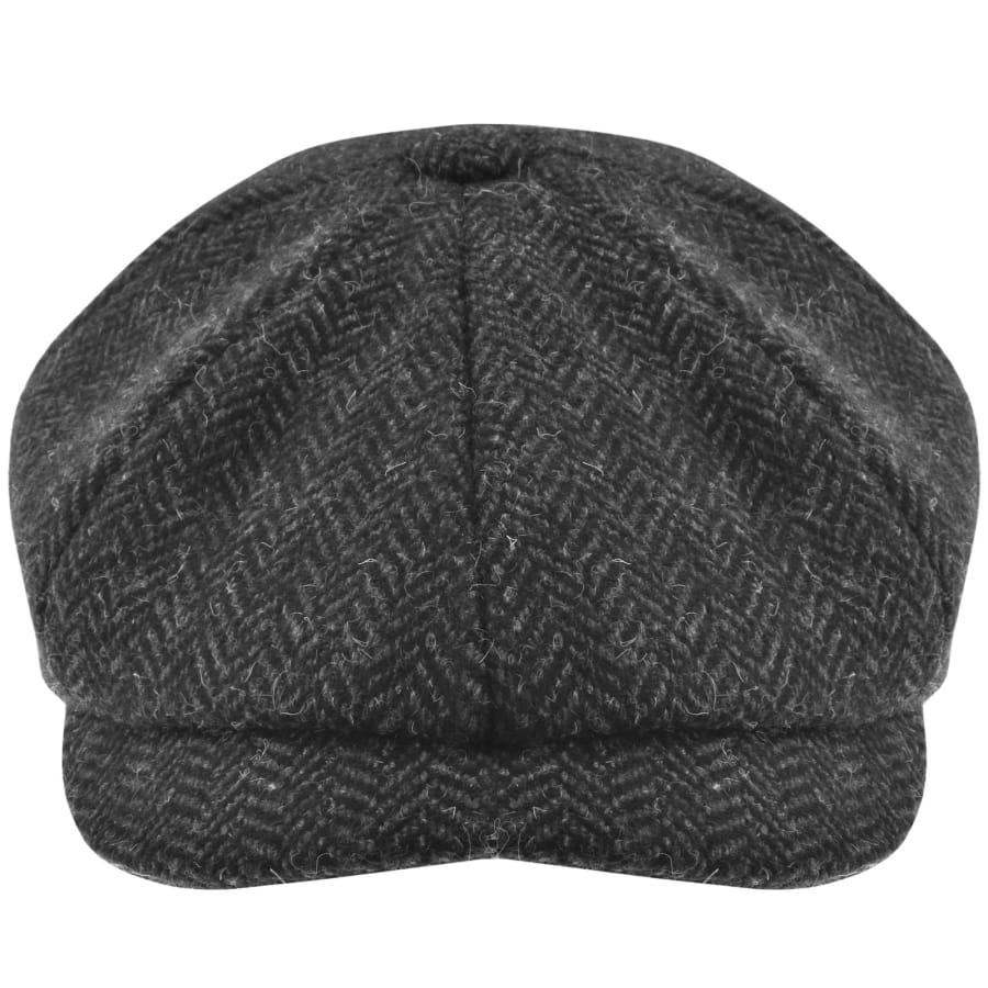 Image number 2 for Barbour Fyne Tweed Bakerboy Hat Grey