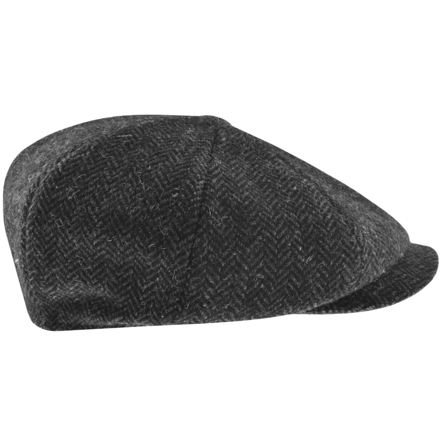 Image number 1 for Barbour Fyne Tweed Bakerboy Hat Grey