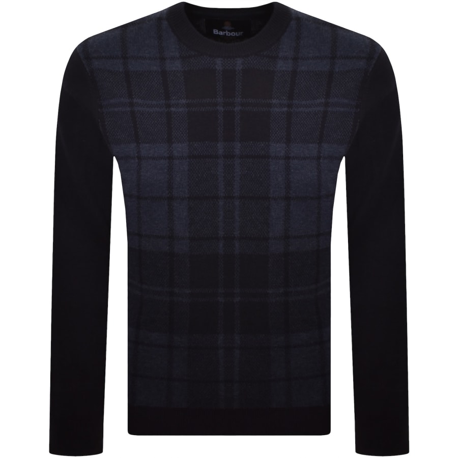 Image number 1 for Barbour Mineral Tartan Jumper Navy