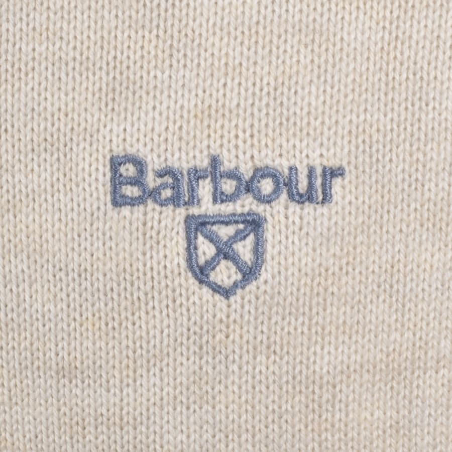 Image number 3 for Barbour Taunton Knitted Polo Whisper White