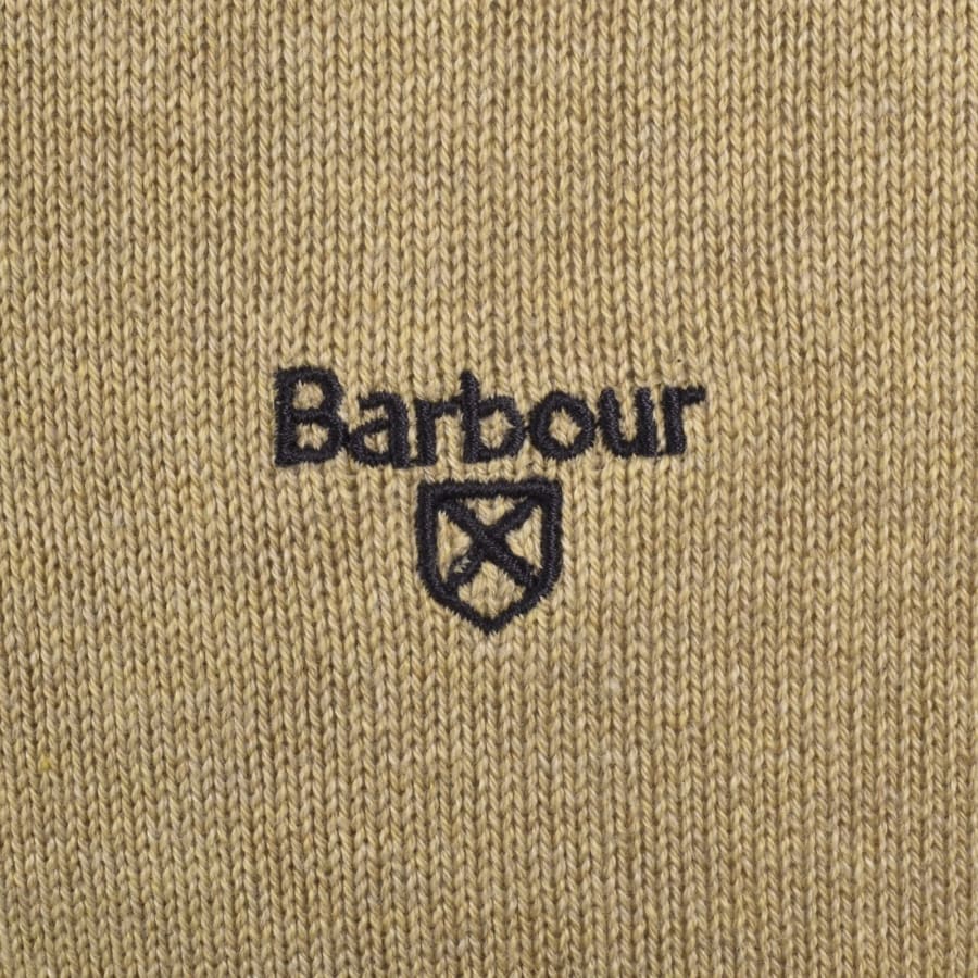 Image number 3 for Barbour Taunton Knitted Polo Stone Beige