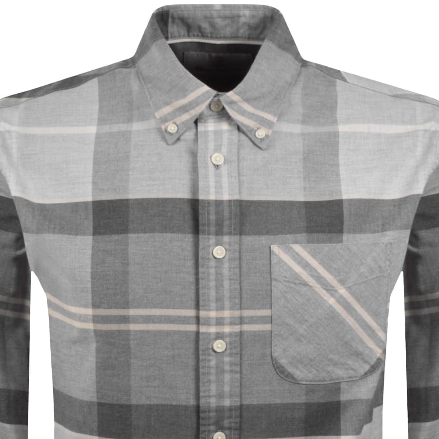 Image number 2 for Barbour Mineral Tartan Dunoon Shirt Grey