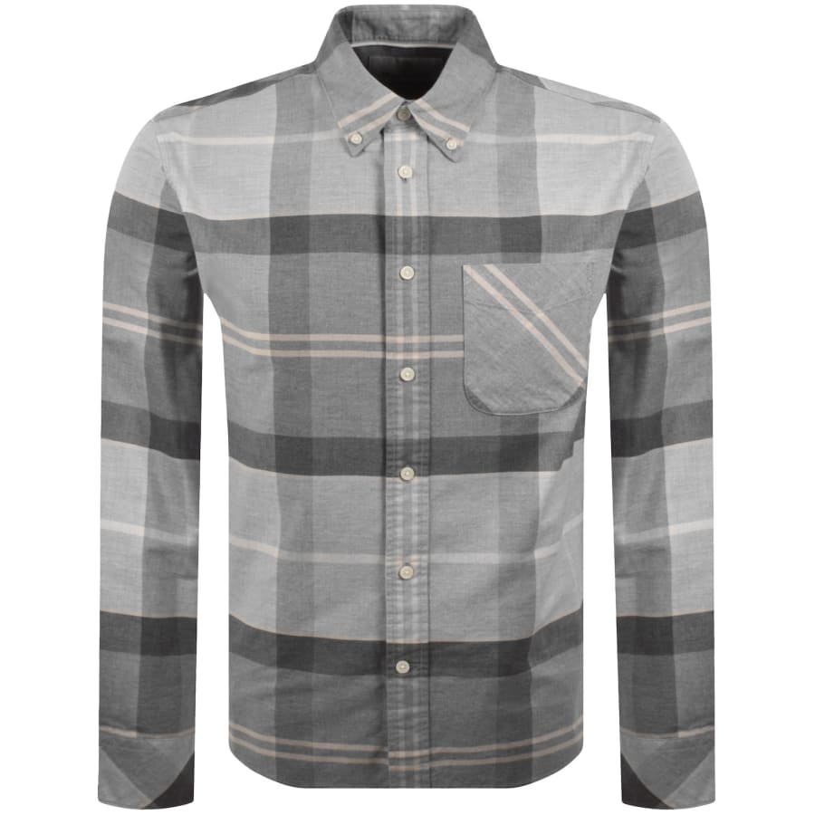 Image number 1 for Barbour Mineral Tartan Dunoon Shirt Grey