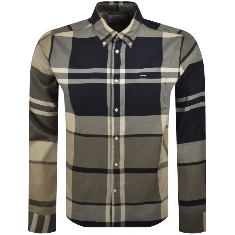 Image number 1 for Barbour Dunoon Long Sleeve Shirt Brown