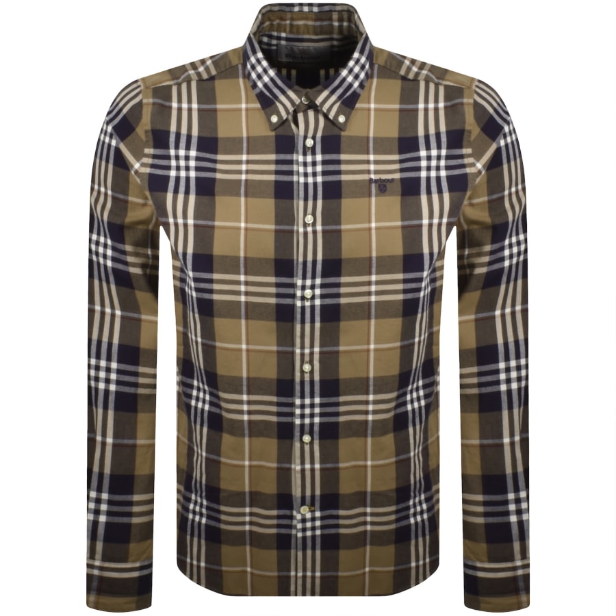 Image number 1 for Barbour Edgar Long Sleeve Shirt Brown