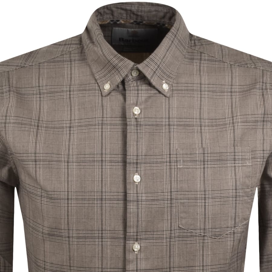 Image number 2 for Barbour Franklin Checked Shirt Brown