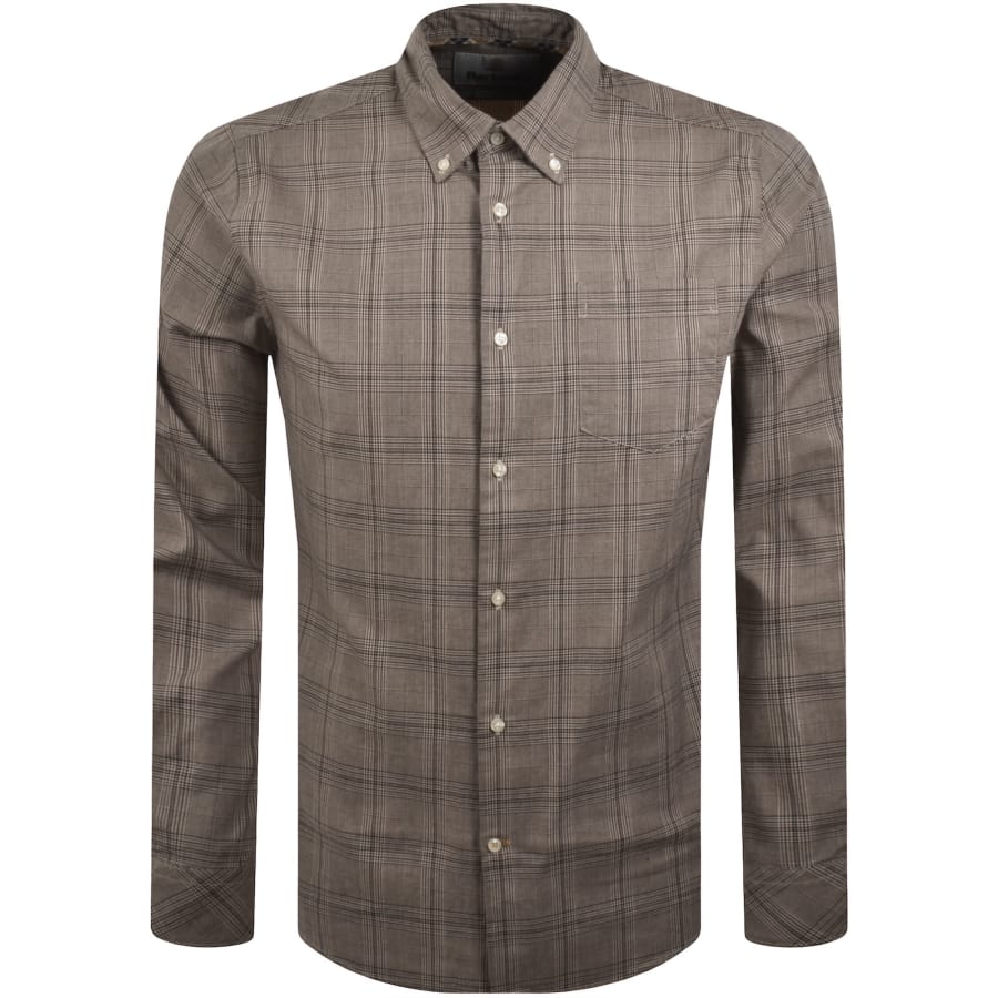 Image number 1 for Barbour Franklin Checked Shirt Brown