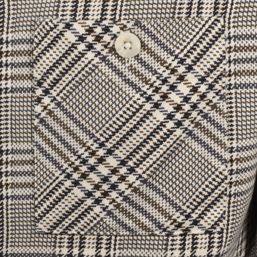 Image number 3 for Barbour Alderney Houndstooth Overshirt White