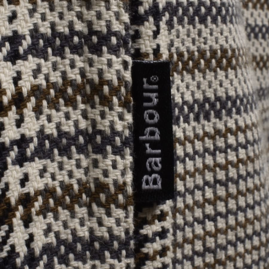 Image number 5 for Barbour Alderney Houndstooth Overshirt White