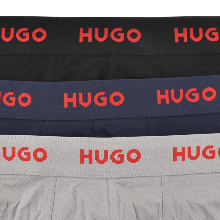 Image number 5 for HUGO 3 Pack Boxers Open Blue