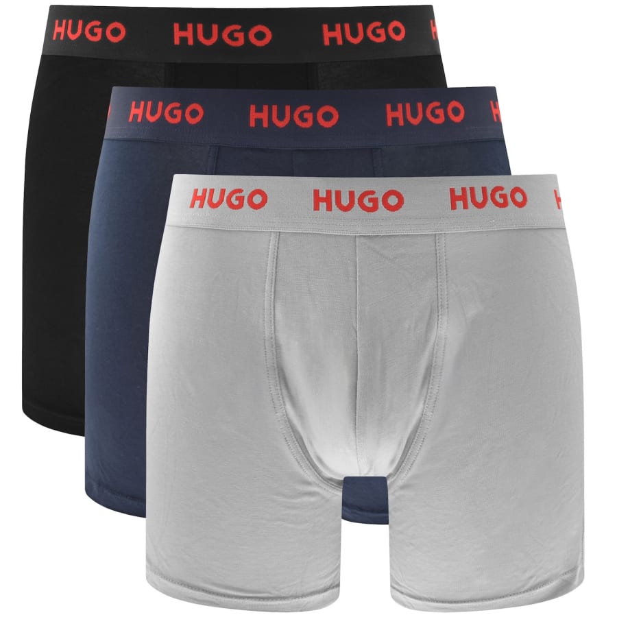 Image number 1 for HUGO 3 Pack Boxers Open Blue