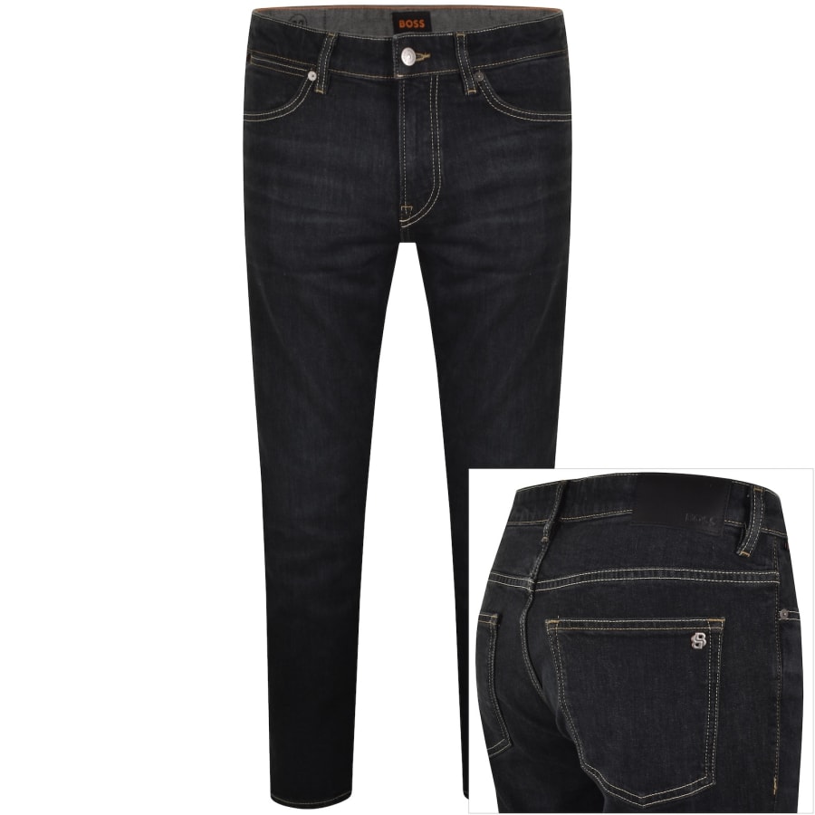 Image number 1 for BOSS Delaware Slim Fit Jeans Dark Blue