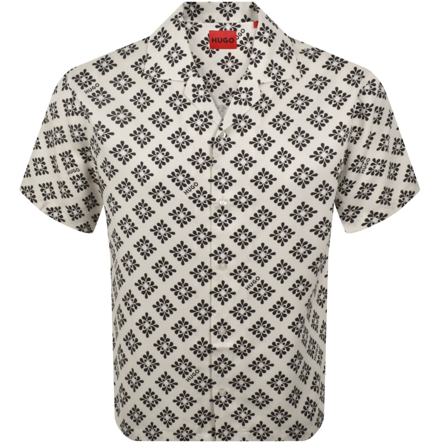 Image number 1 for HUGO Oversized Short Sleeve Espino Shirt White