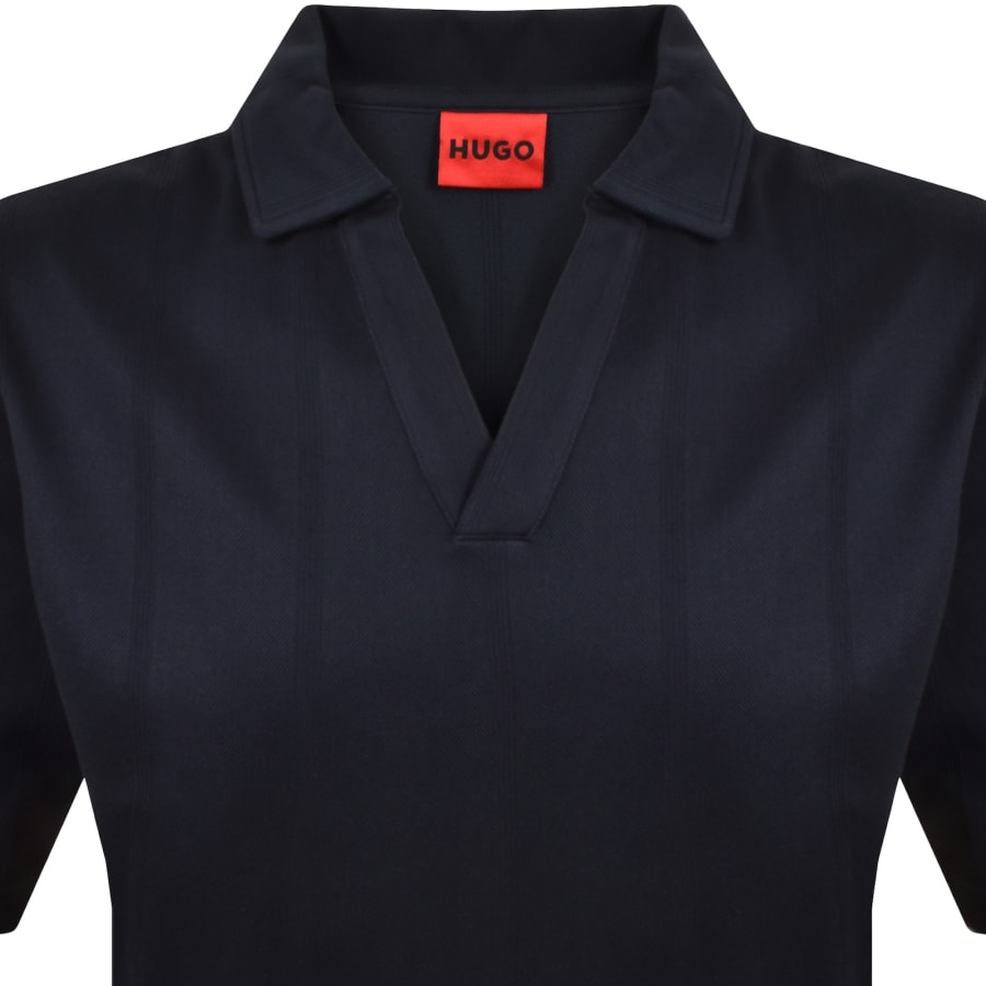 Image number 2 for HUGO Dasillo Polo Shirt Dark Blue
