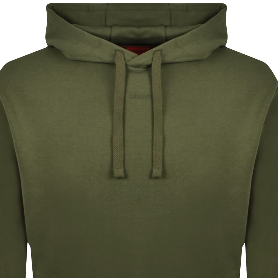 Image number 2 for HUGO Dapo Hoodie Open Green