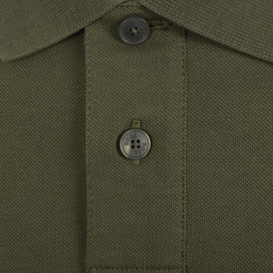 Image number 4 for BOSS Long Sleeve Passerby Polo T Shirt Green