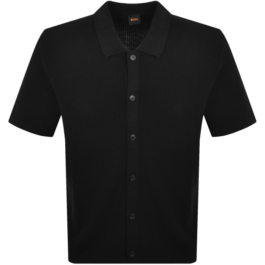 Image number 1 for BOSS Akepalo Knit Polo Shirt Black