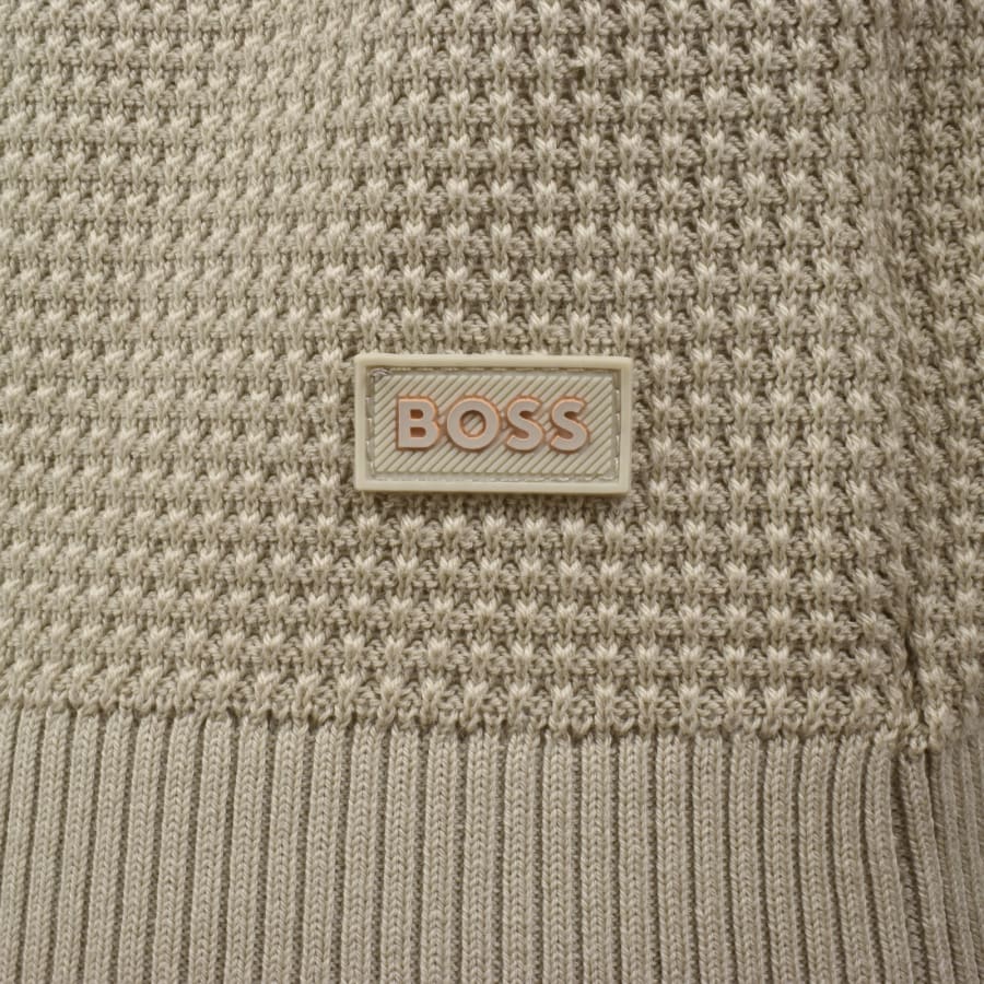 Image number 3 for BOSS Kocello Relaxed Knit Polo Beige