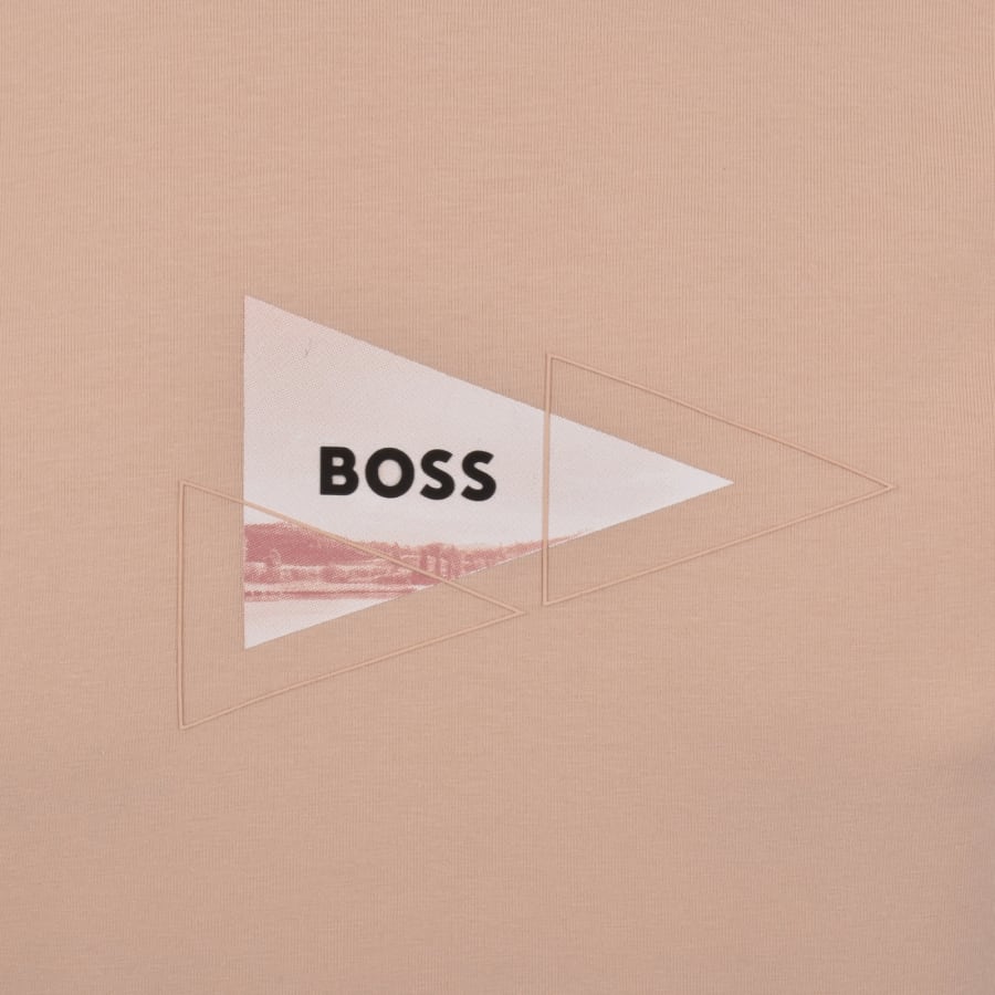 Image number 4 for BOSS Network Photo T Shirt Pastel Orange