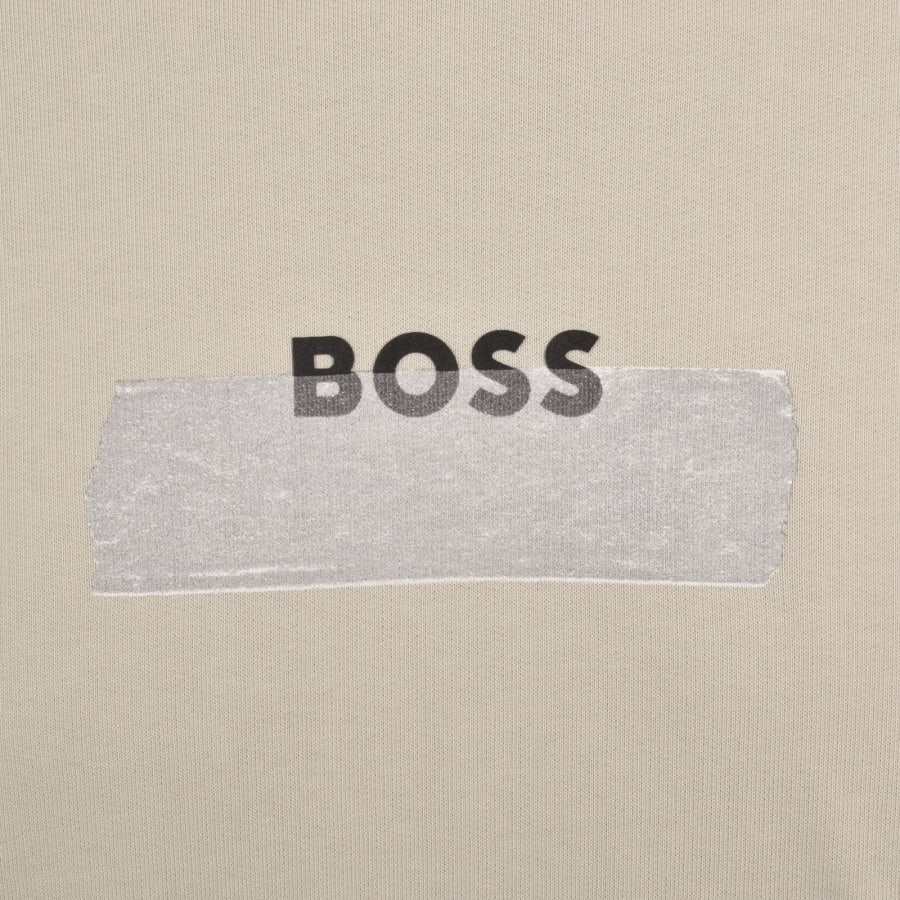Image number 3 for BOSS We LogoTape Sweatshirt Beige