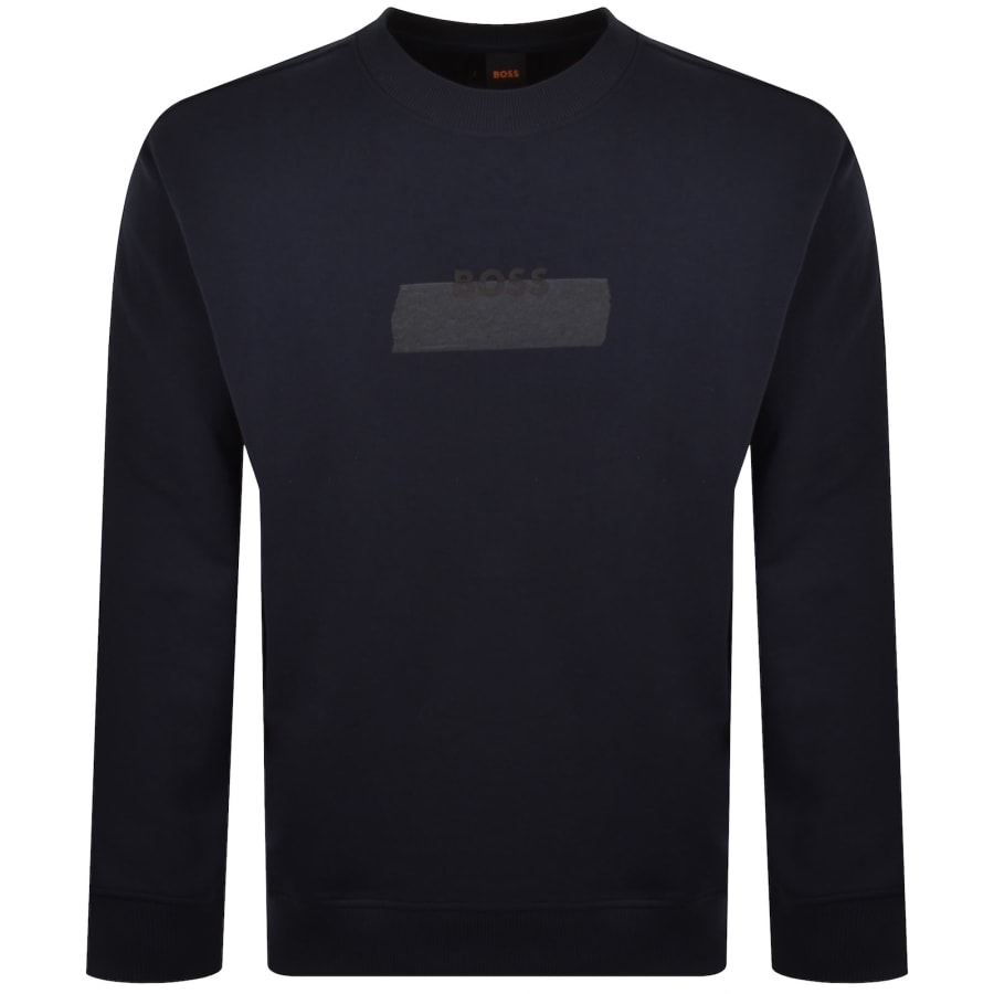 Image number 1 for BOSS We LogoTape Sweatshirt Navy