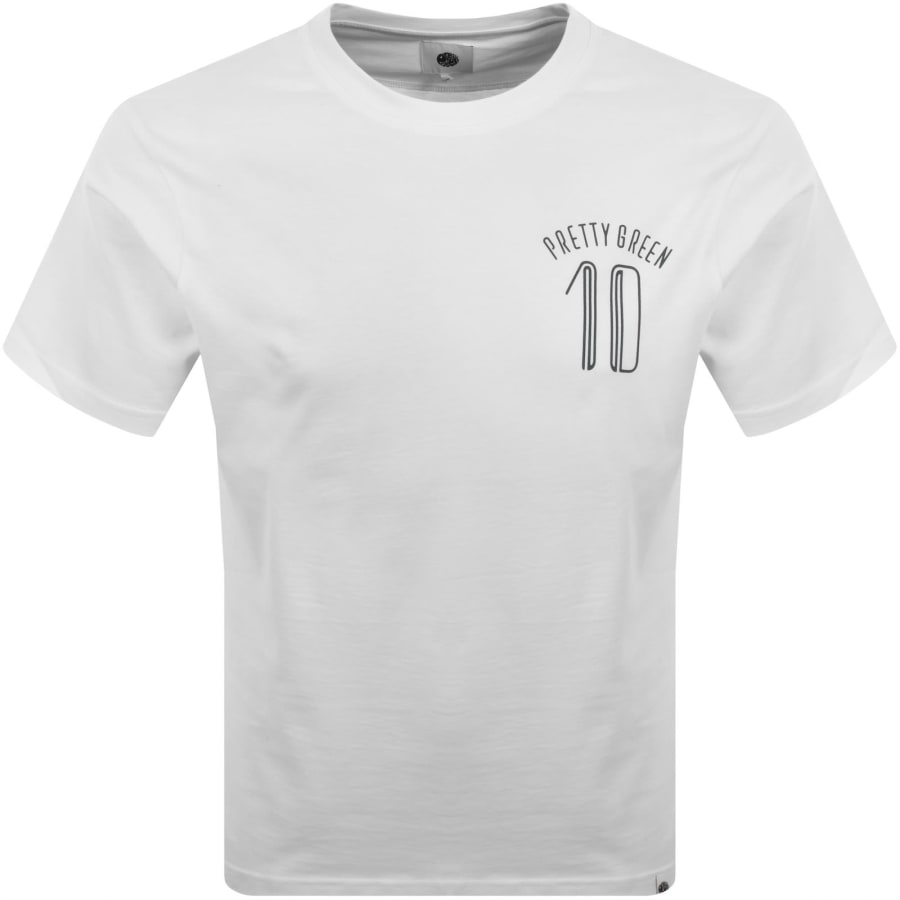Image number 2 for Pretty Green Outro Football T Shirt White