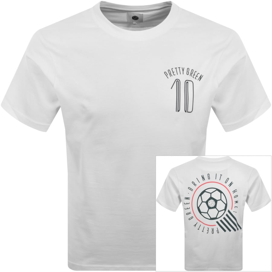 Image number 1 for Pretty Green Outro Football T Shirt White